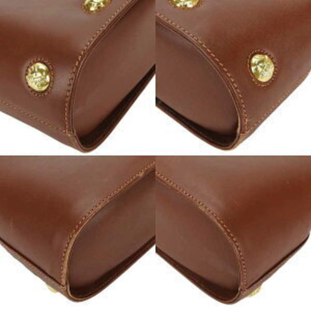 Salvatore Ferragamo Handbag Leather Brown hand bag - Picture 7 of 11